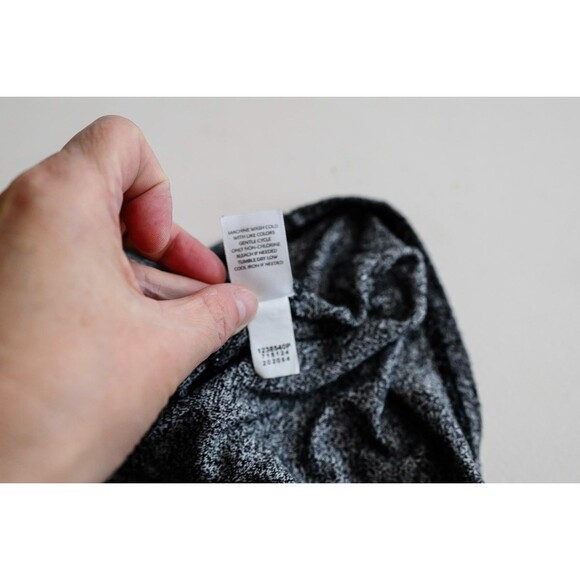 J. Jill Wearever Collection Stretch S Petite gray t-shirt Dress Maxi drape neck - Picture 7 of 7